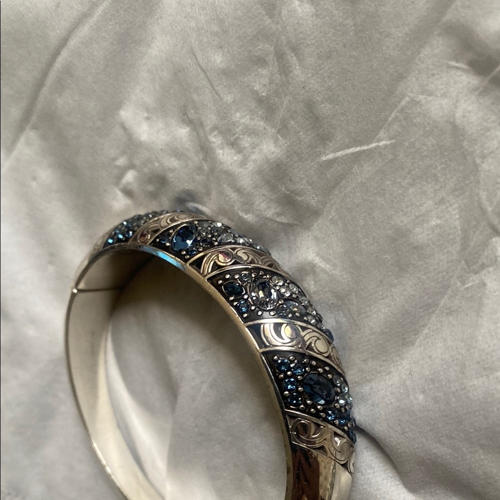 Elegant Silver and Blue Women's Bracelet
